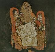 Egon Schiele Mutter mit zwei Kindern painting